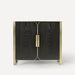 Robern CVBE3621587 Bergman Vanity, 36" x 32-7/8" x 22-7/8", Matte Black Oak with Aged Brass, No Vanity Top