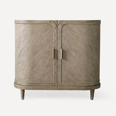 Robern CVRO3620569 Rosebrook Vanity, 35-3/4" x 32-13/16" x 22-7/8", Gray Oak with Brushed Pewter, No Vanity Top