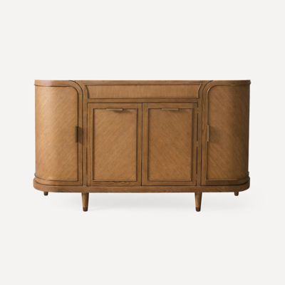 Robern CVRO5620887 Rosebrook Vanity, 55-3/4" x 32-13/16" x 22-3/8", Light Oak with Aged Brass, No Vanity Top