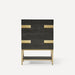 Robern CVSE2421587D 23" x 32-7/8" x 22-1/2", Matte Black Oak with Aged Brass, No Vanity Top