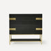 Robern CVSE3621587D 35" x 32-7/8" x 22-1/2", Matte Black Oak with Aged Brass, No Vanity Top