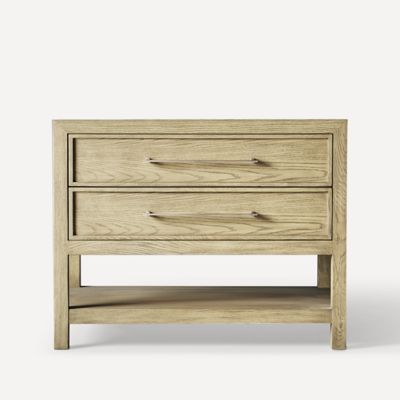 Robern CVSK3620469 Skaarsgard Vanity, 36" x 28-1/8" x 22-3/4", Rustic Oak with Brushed Pewter, No Vanity Top