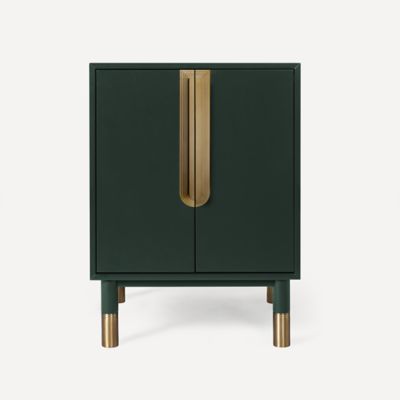 Robern CVSM2422187 Islamorada Vanity, 24" x 32-7/8" x 21-1/2", Nori with Aged Brass, No Vanity Top