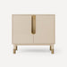 Robern CVSM3622087 Islamorada Vanity, 36" x 32-7/8" x 21-1/2", Sand with Aged Brass, No Vanity Top