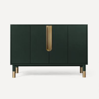 Robern CVSM4822187 Islamorada Vanity, 48" x 32-7/8" x 21-1/2", Nori with Aged Brass, No Vanity Top