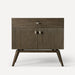 Robern CVWY3621269 Wyndale Vanity, 35" x 32-7/8" x 22-1/2", Dark Burnt Oak with Brushed Pewter, No Vanity Top