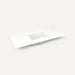 Robern TA48UCO93-8CS2 Quartz Stone Vanity Top, 48" x 1-1/8" x 23", Center Undercounter Sink, White Zeus Extreme, Three Hole, 