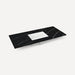 Robern TA48UCO95-8CS2 Quartz Stone Vanity Top, 48" x 1-1/8" x 23", Center Undercounter Sink, Eternal Marquina, Three Hole, fo