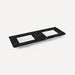 Robern TA60UDO95-8CS7 Quartz Stone Vanity Top, 60" x 1-1/8" x 23", Double Undercounter Sink, Eternal Marquina, Three Hole, fo