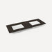 Robern TA60UDO97-8CS3 Quartz Stone Vanity Top, 60" x 1-1/8" x 23", Double Undercounter Sink, Calypso, Three Hole, for Sendai 