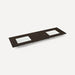 Robern TA72UDO97-8WM1 Quartz Stone Vanity Top, 72" x 1-1/8" x 23", Double Undercounter Sink, Calypso, Three Hole, for Willowm