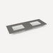 Robern TB61UDO91-1D2 Quartz Stone Vanity Top, 61" x 3/4" x 22", Double Undercounter Sink, Stone Gray, Single Hole, for Islamo