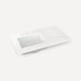 Robern TF37ULO92-8 Quartz Stone Vanity Top, 37" x 3/4" x 22", Left Offset Undercounter Sink, Quartz White, Three Hole