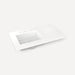 Robern TF37ULO93-8 Quartz Stone Vanity Top, 37" x 3/4" x 22", Left Offset Undercounter Sink, White Zeus Extreme, Three Hole