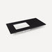 Robern TF43ULO90-1 Quartz Stone Vanity Top, 43" x 3/4" x 22", Left Offset Undercounter Sink, Lava Black, Single Hole