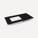 Robern TF43ULO90-8 Quartz Stone Vanity Top, 43" x 3/4" x 22", Left Offset Undercounter Sink, Lava Black, Three Hole
