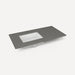 Robern TF43ULO91-1 Quartz Stone Vanity Top, 43" x 3/4" x 22", Left Offset Undercounter Sink, Stone Gray, Single Hole