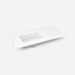 Robern TF43ULO92-1 Quartz Stone Vanity Top, 43" x 3/4" x 22", Left Offset Undercounter Sink, Quartz White, Single Hole