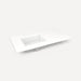 Robern TF43ULO93-8 Quartz Stone Vanity Top, 43" x 3/4" x 22", Left Offset Undercounter Sink, White Zeus Extreme, Three Hole