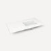 Robern TF43URO92-8 Quartz Stone Vanity Top, 43" x 3/4" x 22", Right Offset Undercounter Sink, Quartz White, Three Hole