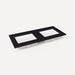 Robern TF49UDO90-8D1 Quartz Stone Vanity Top, 49" x 3/4" x 22", Double Undercounter Sink, Lava Black, Three Hole