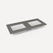 Robern TF49UDO91-8D1 Quartz Stone Vanity Top, 49" x 3/4" x 22", Double Undercounter Sink, Stone Gray, Three Hole
