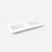 Robern TF49UDO93-1D1 Quartz Stone Vanity Top, 49" x 3/4" x 22", Double Undercounter Sink, White Zeus Extreme, Single Hole