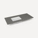 Robern TF49ULO91-8 Quartz Stone Vanity Top, 49" x 3/4" x 22", Left Offset Undercounter Sink, Stone Gray, Three Hole