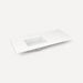 Robern TF49ULO92-1 Quartz Stone Vanity Top, 49" x 3/4" x 22", Left Offset Undercounter Sink, Quartz White, Single Hole