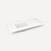 Robern TF49ULO92-8 Quartz Stone Vanity Top, 49" x 3/4" x 22", Left Offset Undercounter Sink, Quartz White, Three Hole