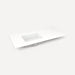 Robern TF49ULO93-1 Quartz Stone Vanity Top, 49" x 3/4" x 22", Left Offset Undercounter Sink, White Zeus Extreme, Single Hole
