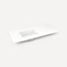 Robern TF49ULO93-8 Quartz Stone Vanity Top, 49" x 3/4" x 22", Left Offset Undercounter Sink, White Zeus Extreme, Three Hole