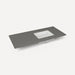 Robern TF49URO91-1 Quartz Stone Vanity Top, 49" x 3/4" x 22", Right Offset Undercounter Sink, Stone Gray, Single Hole
