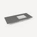 Robern TF49URO91-8 Quartz Stone Vanity Top, 49" x 3/4" x 22", Right Offset Undercounter Sink, Stone Gray, Three Hole