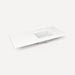 Robern TF49URO92-1 Quartz Stone Vanity Top, 49" x 3/4" x 22", Right Offset Undercounter Sink, Quartz White, Single Hole