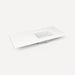Robern TF49URO92-8 Quartz Stone Vanity Top, 49" x 3/4" x 22", Right Offset Undercounter Sink, Quartz White, Three Hole