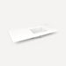 Robern TF49URO93-1 Quartz Stone Vanity Top, 49" x 3/4" x 22", Right Offset Undercounter Sink, White Zeus Extreme, Single Hole