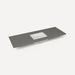 Robern TF61UCO91-8 Quartz Stone Vanity Top, 61" x 3/4" x 22", Center Undercounter Sink, Stone Gray, Three Hole