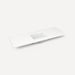 Robern TF61UCO92-8 Quartz Stone Vanity Top, 61" x 3/4" x 22", Center Undercounter Sink, Quartz White, Three Hole