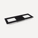 Robern TF61UDO90-1D4 Quartz Stone Vanity Top, 61" x 3/4" x 22", Double Undercounter Sink, Lava Black, Single Hole