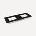 Robern TF61UDO90-8D2 Quartz Stone Vanity Top, 61" x 3/4" x 22", Double Undercounter Sink, Lava Black, Three Hole