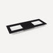 Robern TF61UDO90-8D4 Quartz Stone Vanity Top, 61" x 3/4" x 22", Double Undercounter Sink, Lava Black, Three Hole