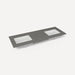 Robern TF61UDO91-1D4 Quartz Stone Vanity Top, 61" x 3/4" x 22", Double Undercounter Sink, Stone Gray, Single Hole