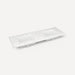 Robern TF61UDO94-8D2 Quartz Stone Vanity Top, 61" x 3/4" x 22", Double Undercounter Sink, Lyra, Three Hole