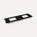 Robern TF73UDO90-1D3 Quartz Stone Vanity Top, 73" x 3/4" x 22", Double Undercounter Sink, Lava Black, Single Hole