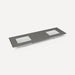 Robern TF73UDO91-8D6 Quartz Stone Vanity Top, 73" x 3/4" x 22", Double Undercounter Sink, Stone Gray, Three Hole