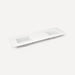 Robern TF73UDO92-8D6 Quartz Stone Vanity Top, 73" x 3/4" x 22", Double Undercounter Sink, Quartz White, Three Hole