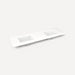 Robern TF73UDO93-1D3 Quartz Stone Vanity Top, 73" x 3/4" x 22", Double Undercounter Sink, White Zeus Extreme, Single Hole