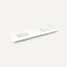 Robern TF73UDO93-8D3 Quartz Stone Vanity Top, 73" x 3/4" x 22", Double Undercounter Sink, White Zeus Extreme, Three Hole
