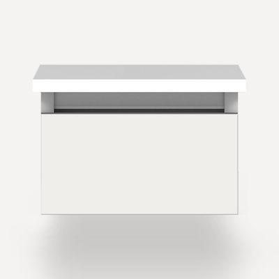 Robern VM12H1D21F19N 12" x 7-1/2" x 21", Satin White, Full Drawer
